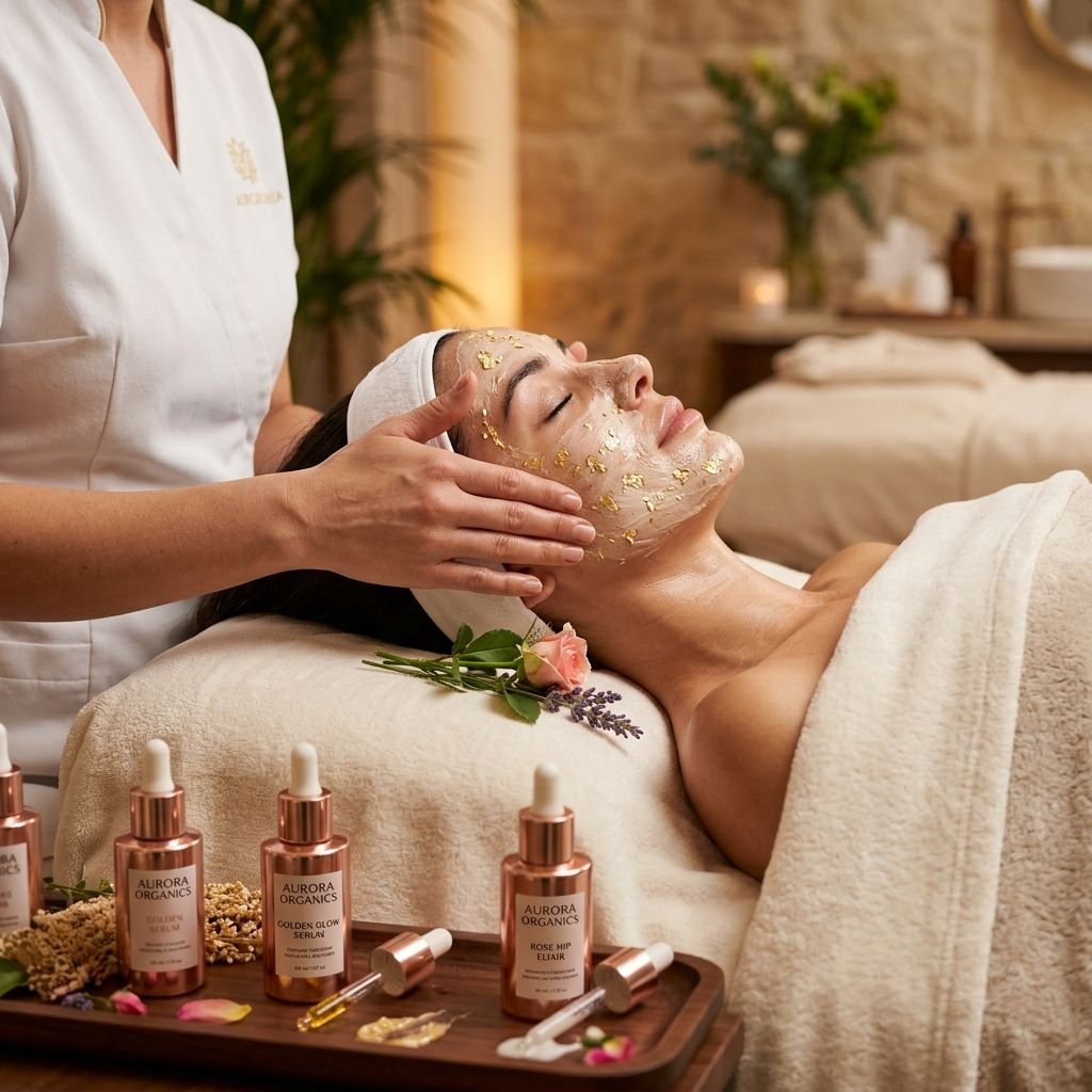 Relaxing facial treatment for glowing skin